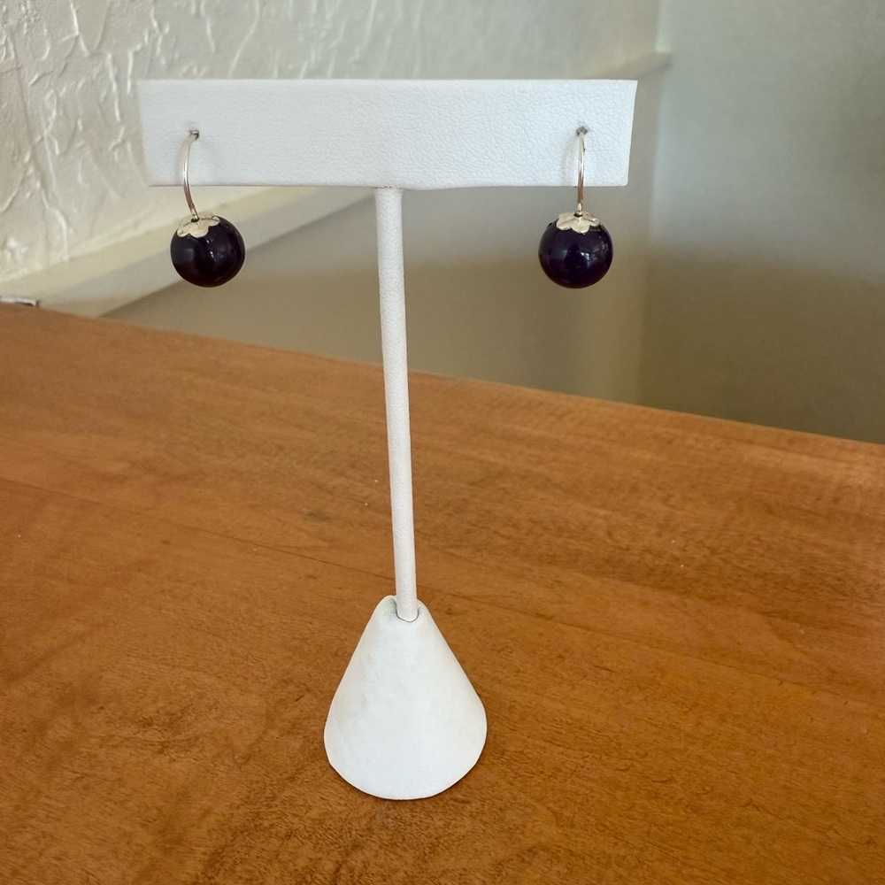 Sterling silver and amethyst earrings